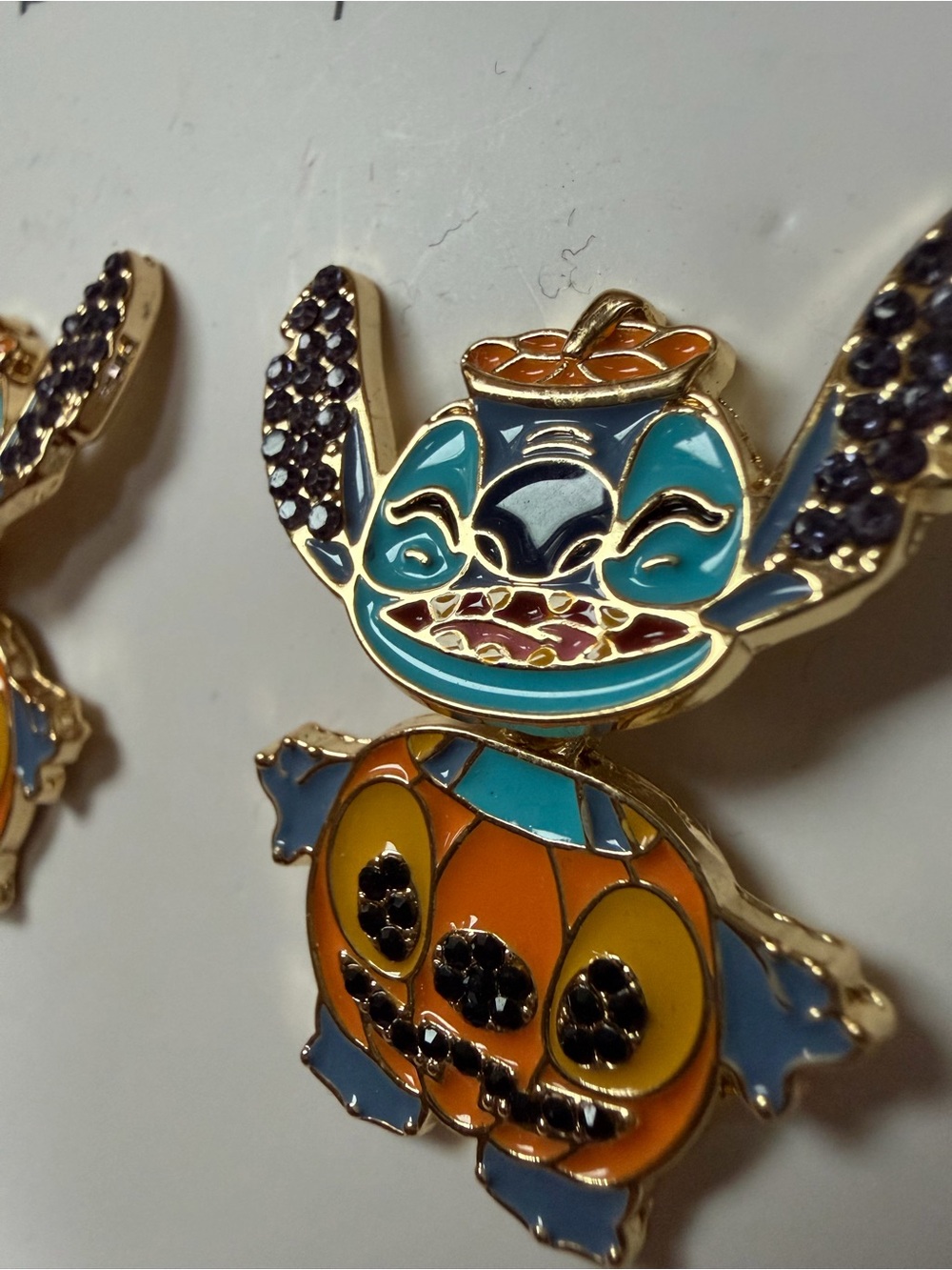 NIB Disney x BaubleBar Stitch Pumpkin Halloween Earrings – Lilo & Stitch - Picture 6 of 7